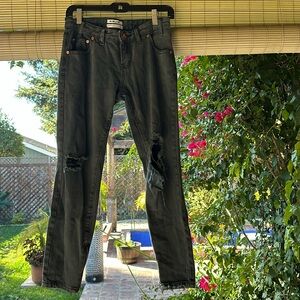 One teaspoon distressed, black jeans